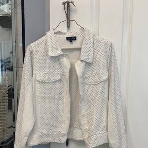 White Embellished Denim Jacket